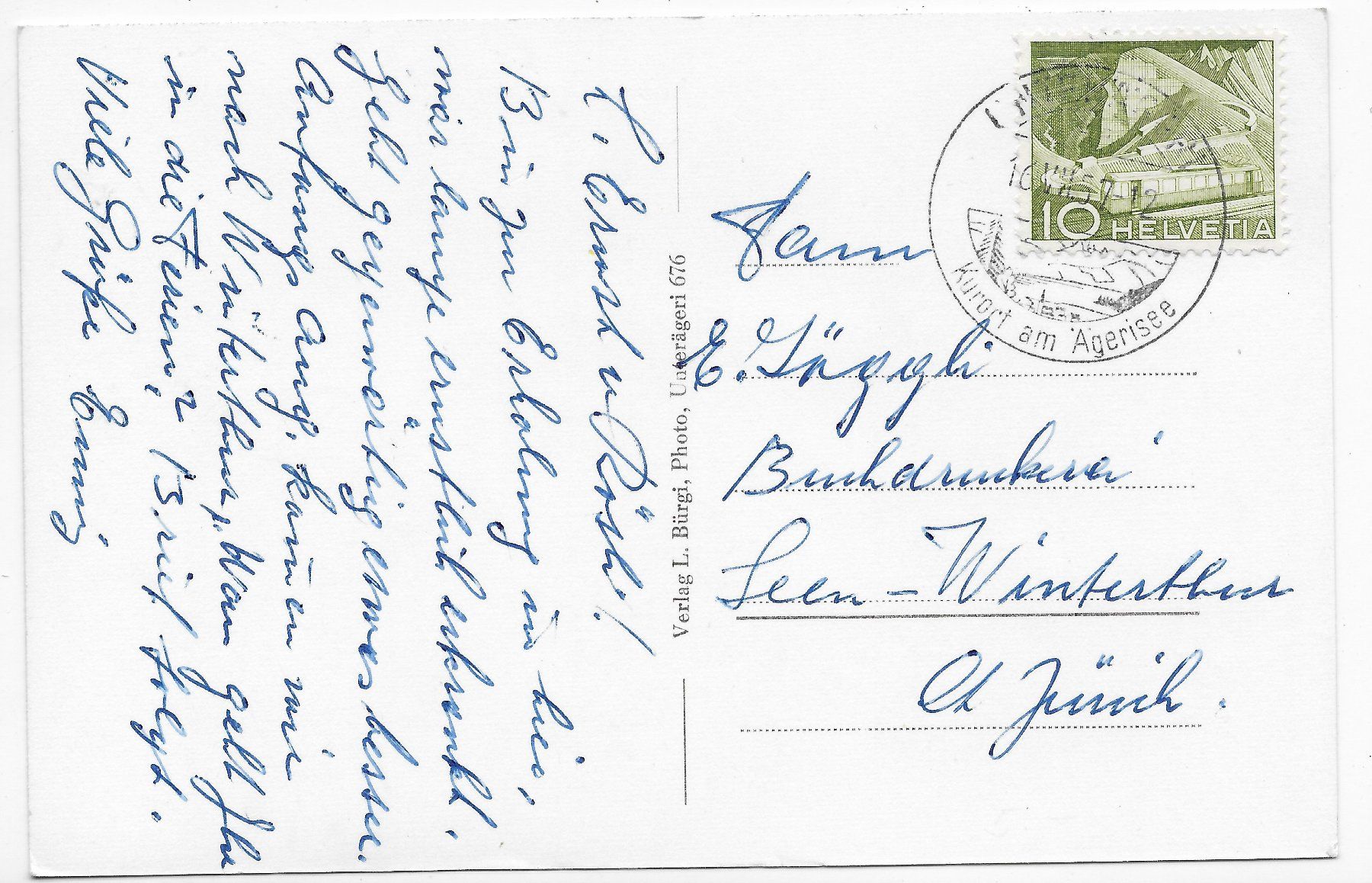 Cartoline postali: Hotel Seefeld, Unterägeri – Usato da Hefenhofen venduto da Richsalz 1