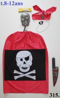 Cape  pirate / Pirat    t. 8 - 12 ans     NEU!