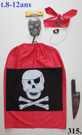 Cape  pirate / Pirat    t. 8 - 12 ans     NEU!