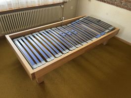 Krankenbett easylift verstellbar195x80 Rahmen Buche