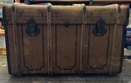 Antike Reise Truhe/Koffer mit Geschichte, Vintage Style