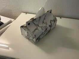Marmor Tissue Box Kosmetiktuchspender Lederoptik