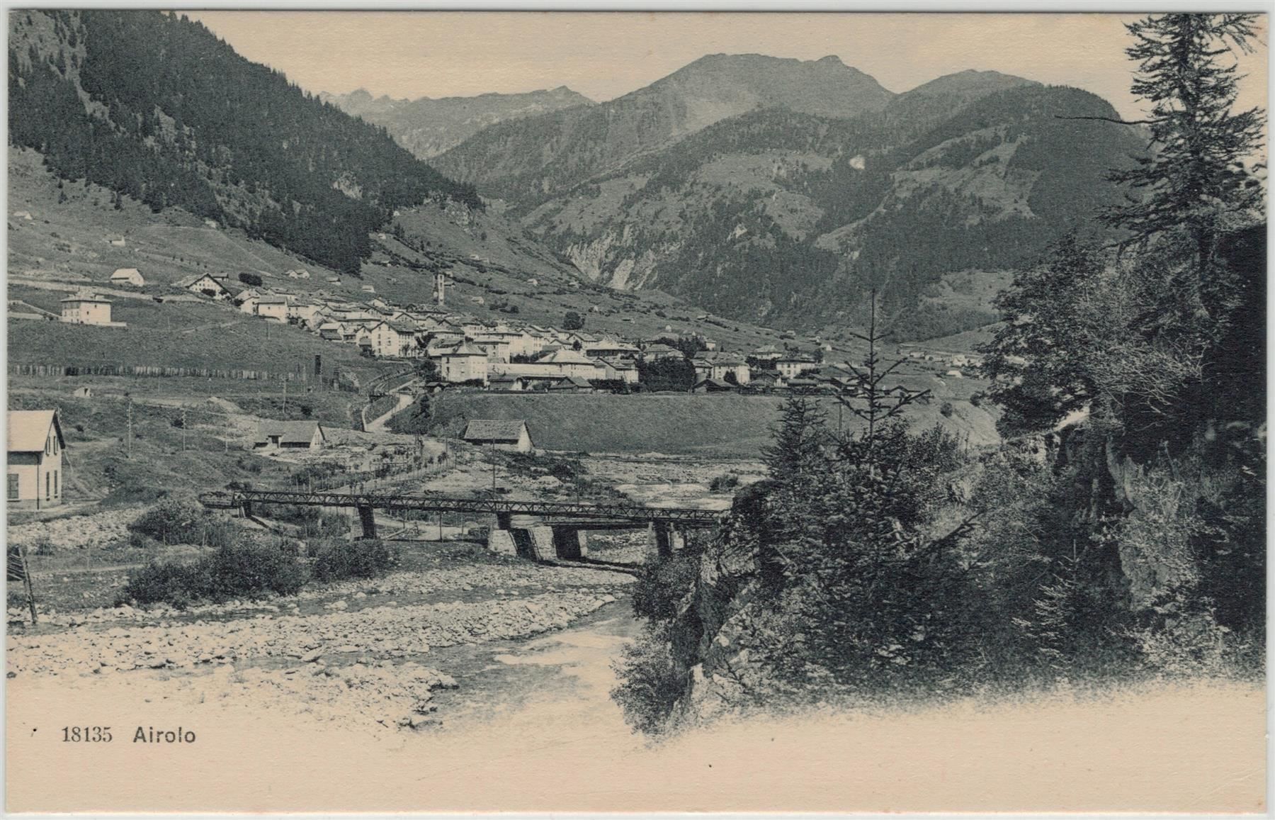 Cartoline postali: TI 35 Airolo – Usato da Fribourg venduto da philafri
