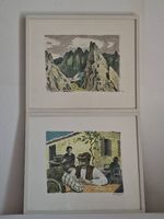 Zwei Lithographien von Arnold Brügger