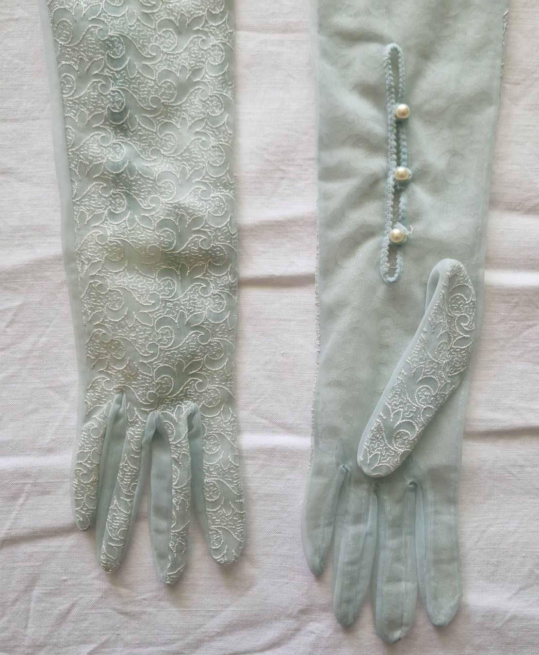 Guanti & manicotti: Vintage! Abend- /Opernhandschuhe - Opera Gloves NO Replika – Usato da Zürich venduto da silver-team 7