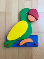 Wandgarderobe Papagei Holz farbig guter Zustand