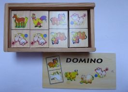 Lustiges Bauernhof Domino, 18,5 x 10 x 5cm