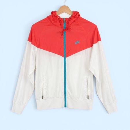 Nike Windbreaker – Rot/Weiss – Grösse L –Nylon