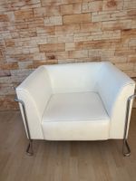 Sessel weiss Kunstleder gebraucht Zustand Details Bild