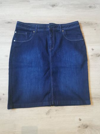 Damen Jeansrock Knielang