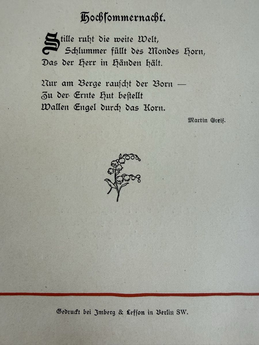 Libri: KNOSPEN & BLÜTHEN Jugendstil Lyrik Buch – Usato da Konolfingen venduto da petzipetz 9