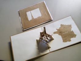Pop Up Karte "Eifelturm" - Kartengrösse 15 cm x 10 cm
