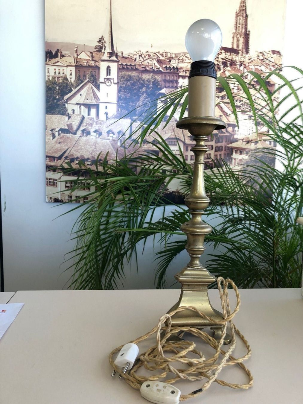 Lampade: Tischlampe Vintage aus Messing ! – Usato da Brügg BE venduto da schwimmer01