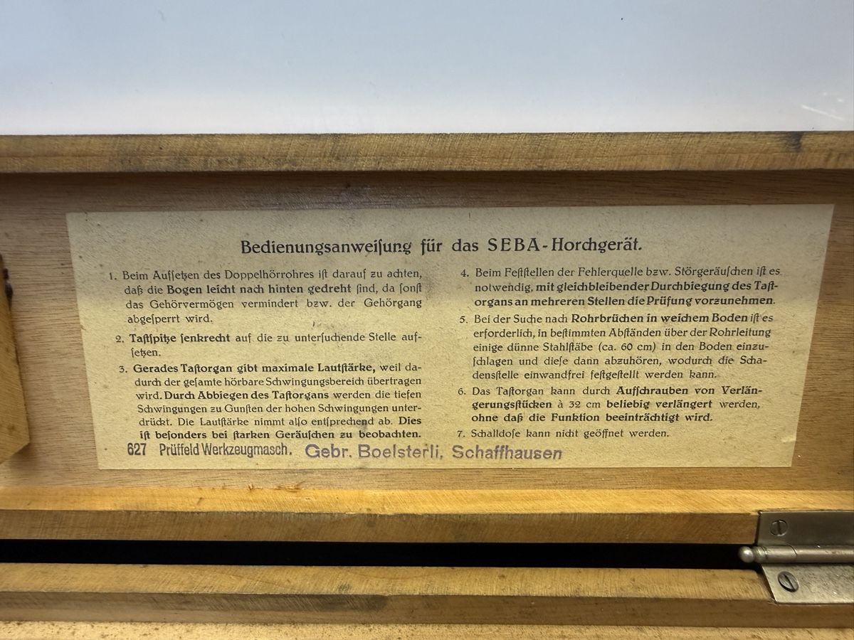 Tutti gli attrezzi: Antiker SEBA Stethoskop mit Holzetui gebraucht – Usato da schaffhausen venduto da VintAntik_1980 5