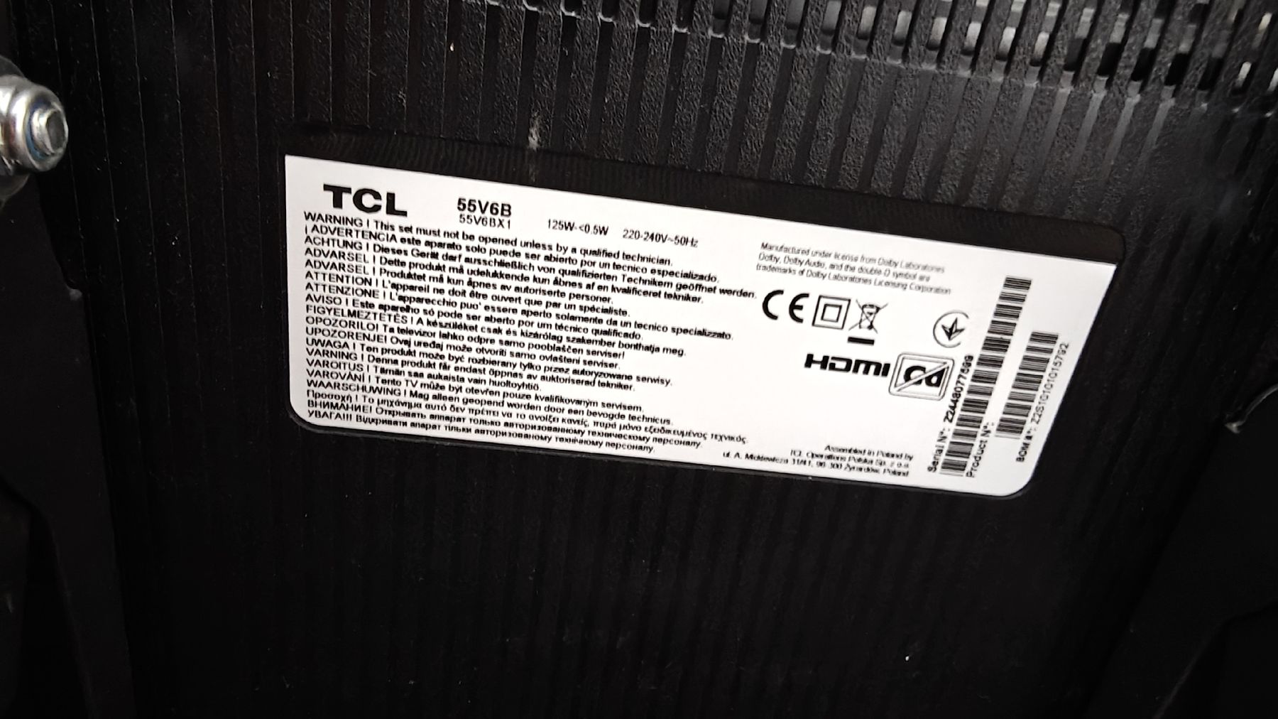 Televisori: TCL 55" 4k – Usato da Bäretswil venduto da srobots 2