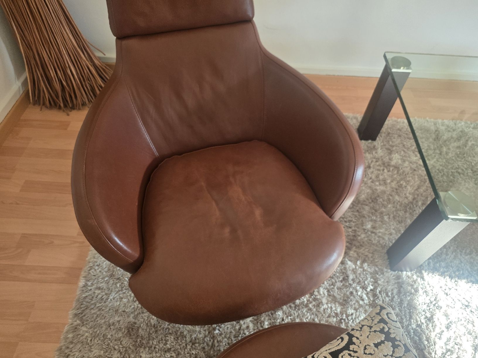 Natuzzi Fauteuils: Natuzzi Leder Drehsessel mit grossem Hocker / Fussablage – D'occasion à Schaffhausen par onetheroad2017 3