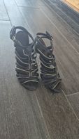 André Black Sandals High Heels Size 38
