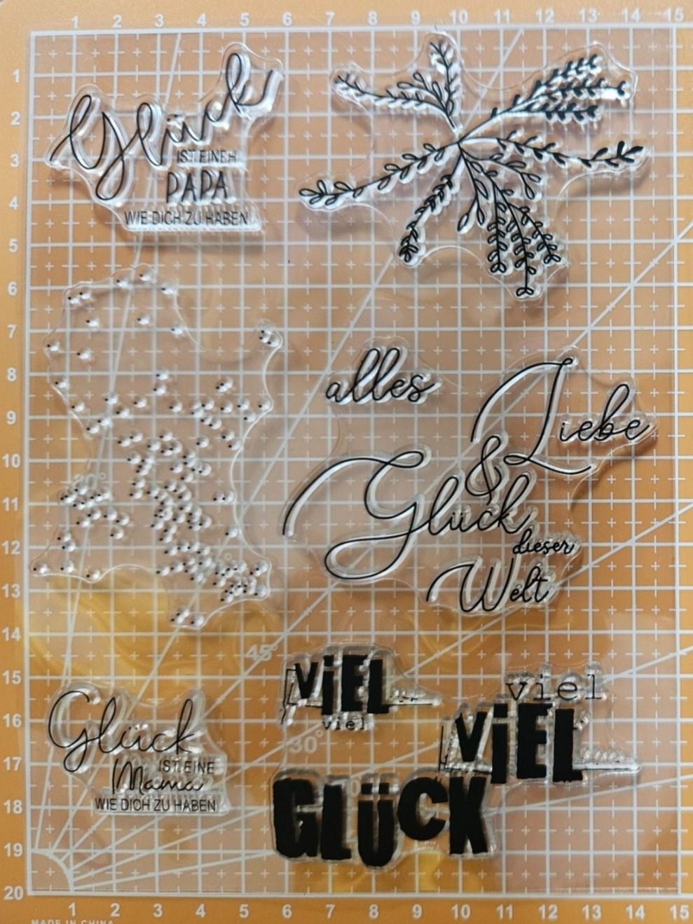 Timbri: Silikonstempel Nr.774, viel Glück, Texte – Nuovo e nell'imballaggio originale da Gretzenbach venduto da Fliegepilz56 2