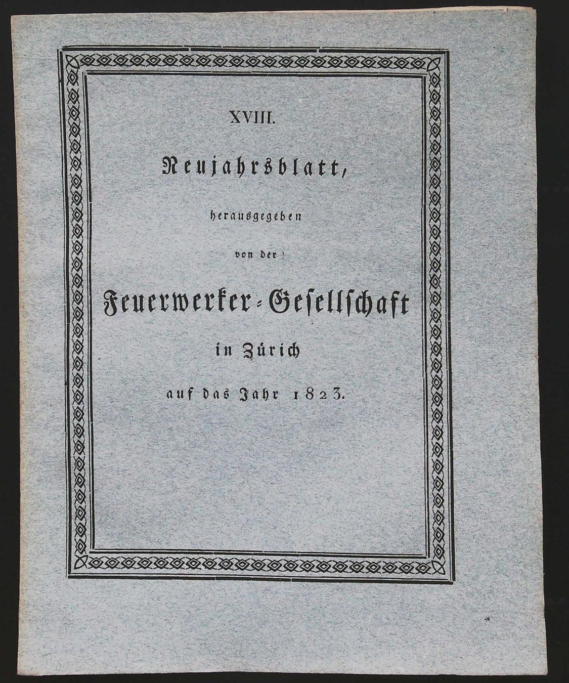 Bücher: Grynau  Neujahrsblatt 1823 – Gebraucht aus Rafz von Helvet32 2