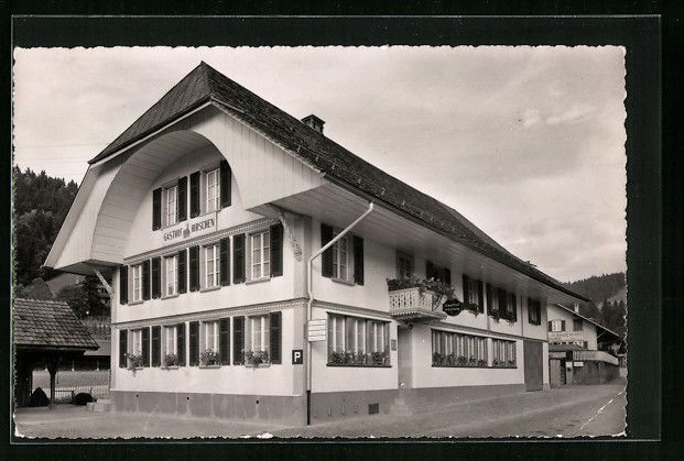 Cartoline postali: Trubschachen, Blick auf das Hotel Hirsch – Usato da Berlin venduto da bartko-reher