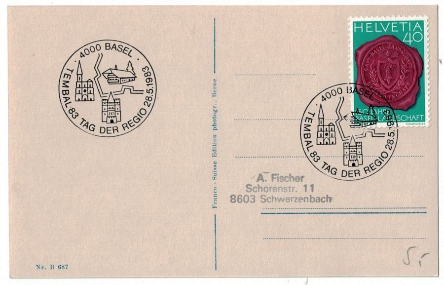 Cartoline postali: Basel, Barfüsserplatz mit Lohnhof, um 1910 – Usato da Frauenfeld venduto da POML 1