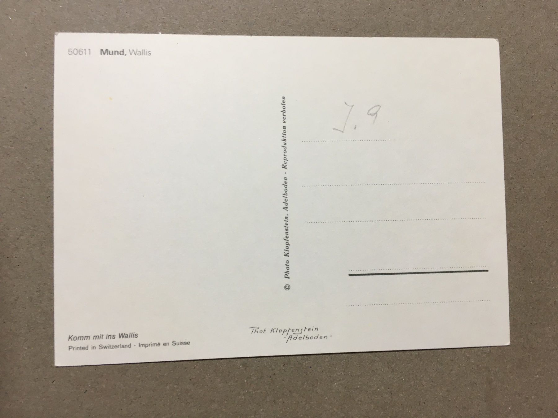 Cartoline postali: AK Mund Wallis mehrbildrig – Usato da Küttigen venduto da Melisch1000 1