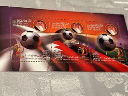 Briefmarken Fussball Weltmeisterschaft 2002 Bahrain