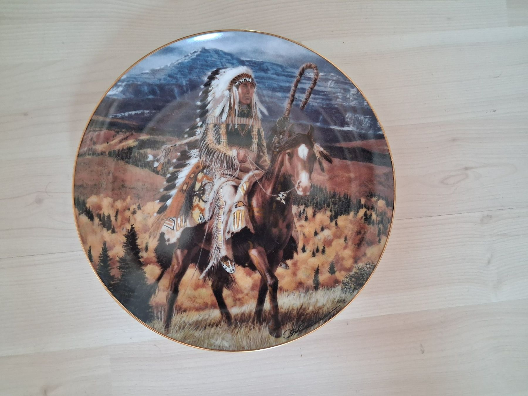 Assiettes: SAMMELTELLER INDIANER GUARDING THE PLAINS – Neuf (Voir description) à langnau par Santos1411