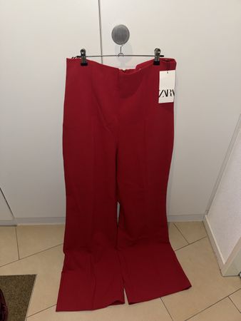 Pantalon Zara rouge taille XL neuf avec étiquette