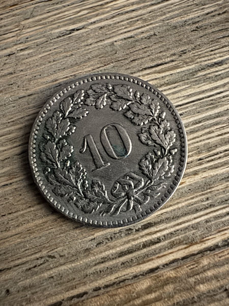 Schweizer 10 Rappen 1922 - Selten nur 2 Mio Stück (Gebraucht) in ...
