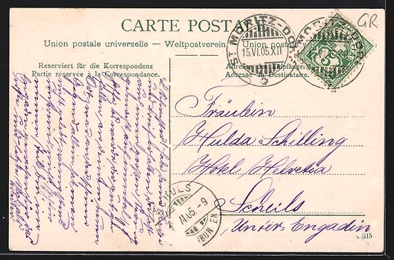 Cartes postales: AK St. Moritz, Panorama mit Brücke – D'occasion à Berlin par bartko-reher 1