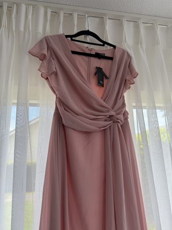 NEU Rosé Hochzeitsgast-Kleid - TALL Grösse 38