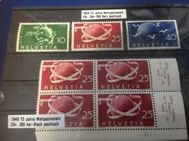 75 Jahre Weltpostverein 1949**