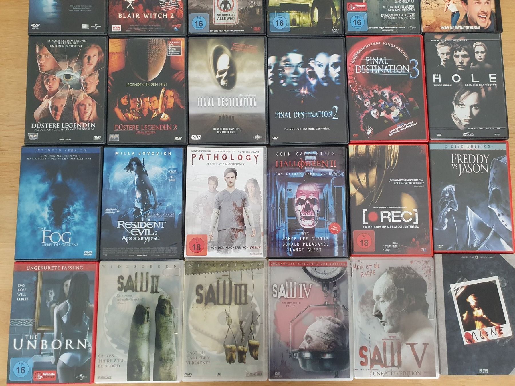 Alle DVDs: 30 Horror DVD SAW, Final Destination, Alien, Ring, Alone – Gebraucht aus Stetten SH von  1