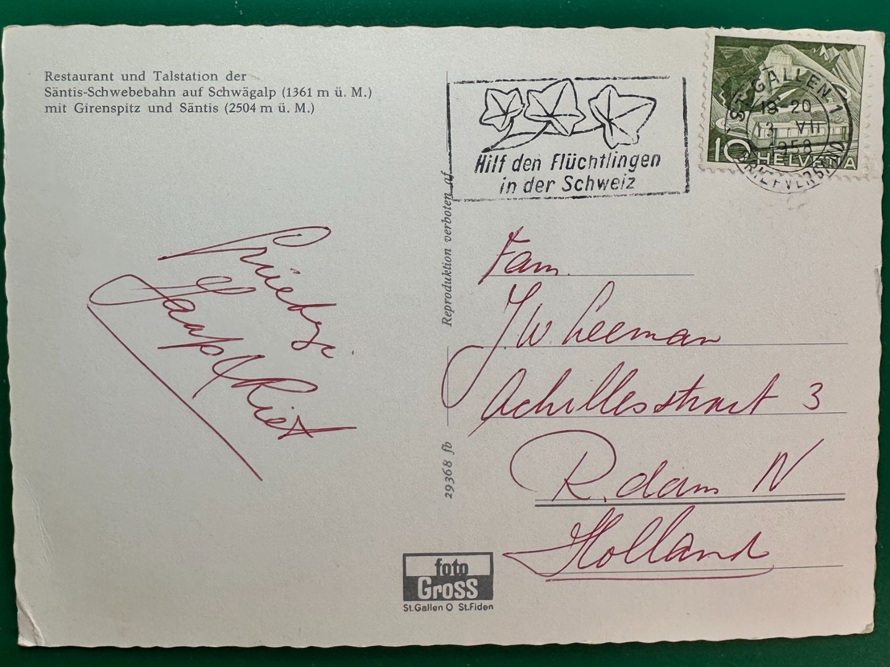 Cartes postales: Säntis-Schwebebahn - Talstation - belebt - Oldtimer – D'occasion à Steg VS par _vinci_ 1
