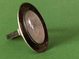 Silberring Rosenquarz 56 (800)