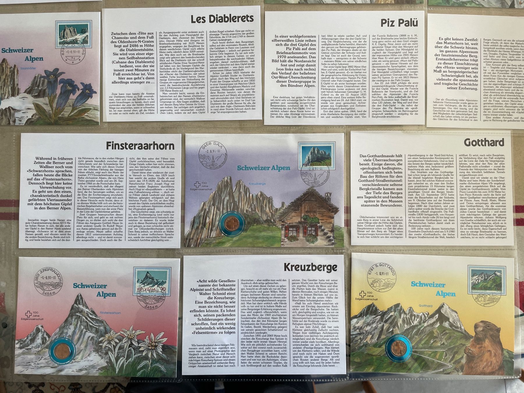 Tutti le monete: Série 7 Schweizer Alpen 1991 Numisbrief – Nuovo e nell'imballaggio originale da Bôle venduto da Frouz 3
