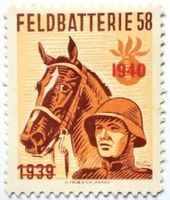 Soldatenmarke 2.WK, Feld Batterie 58, Aufdr, Wi Art 268