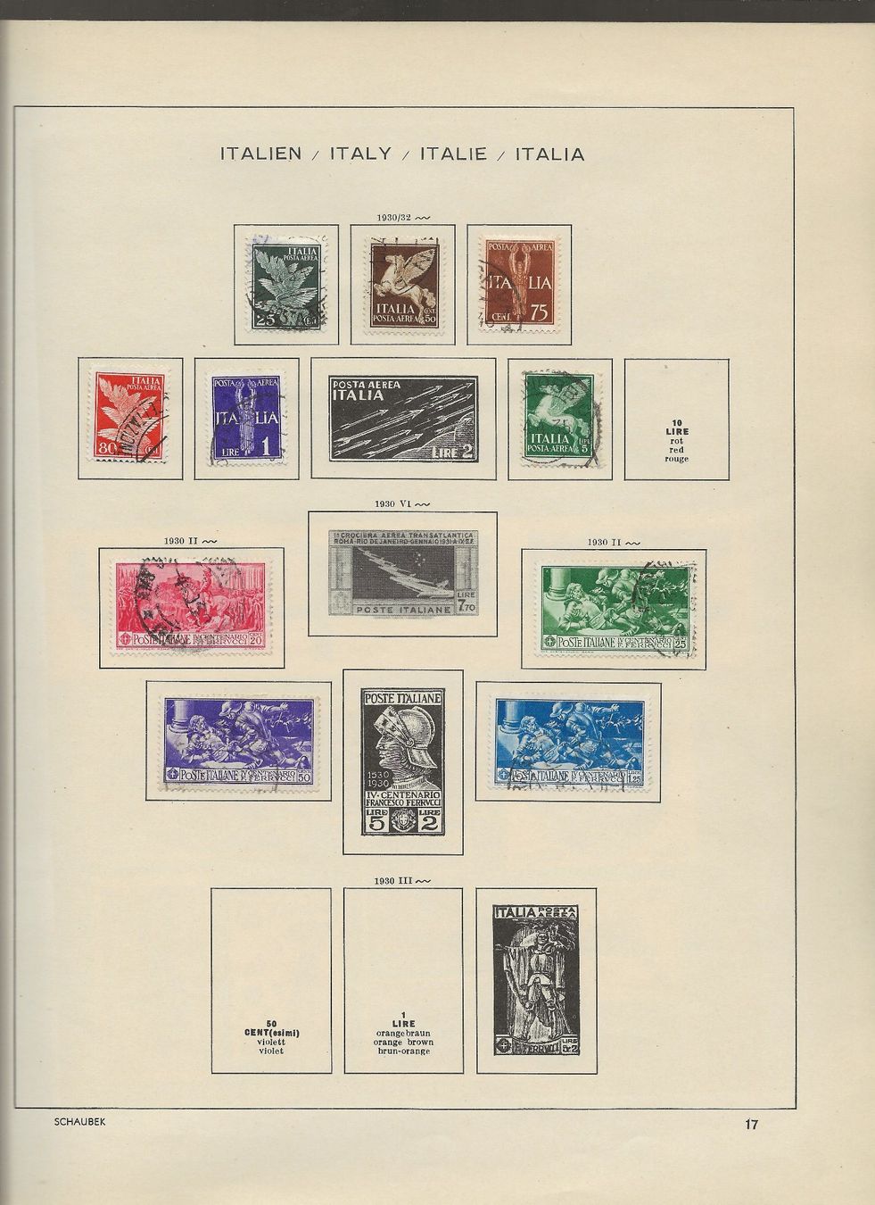 Alle Briefmarken: Marken Italien 1921 bis 1930 – Gebraucht aus Au ZH von xelagreb01 8