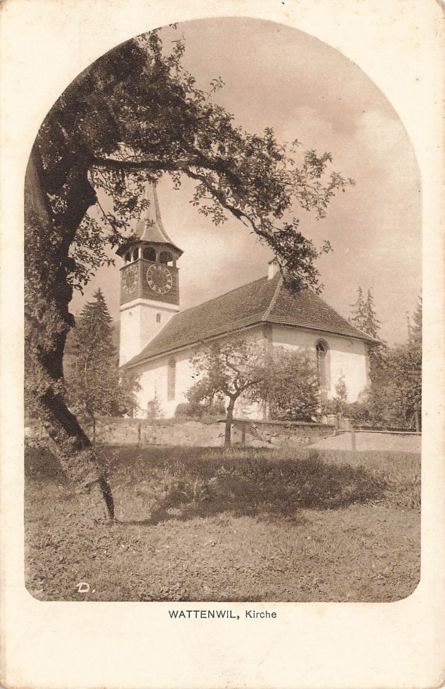 Cartoline postali: Wattenwil (BE) Kirche – Usato da Biasca venduto da Blenio71