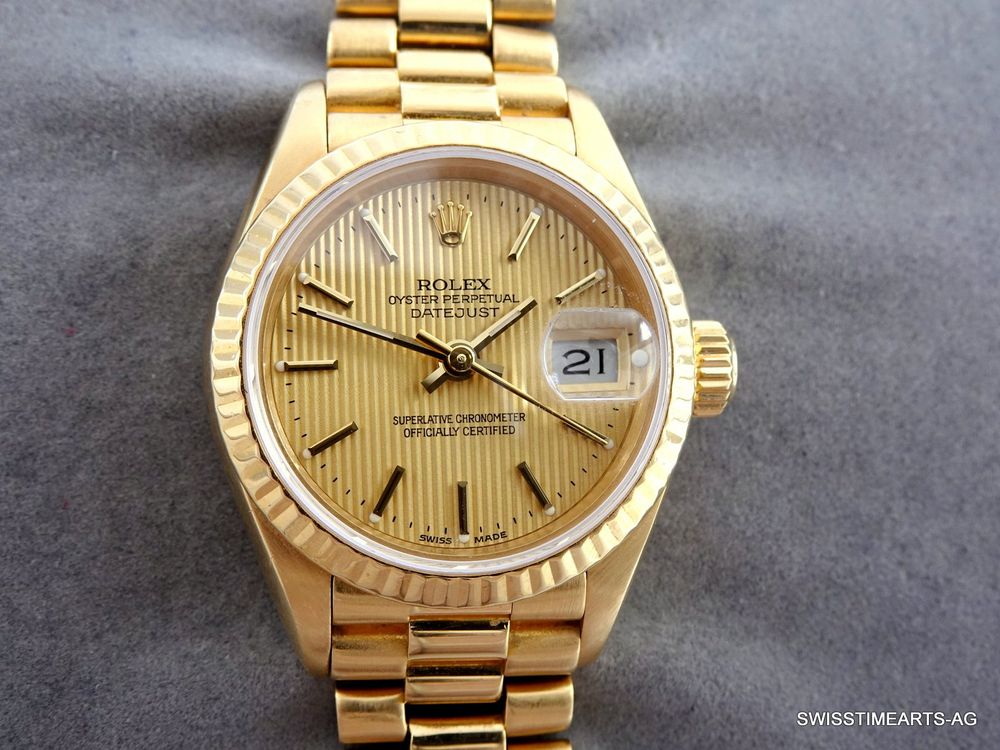 Rolex Orologi: ROLEX DATEJUST 18K AUTOMATIK 69178 TAPESTERY DIAL DAMENUHR – Usato da Zürich venduto da SWISSTIMEARTS-AG 1