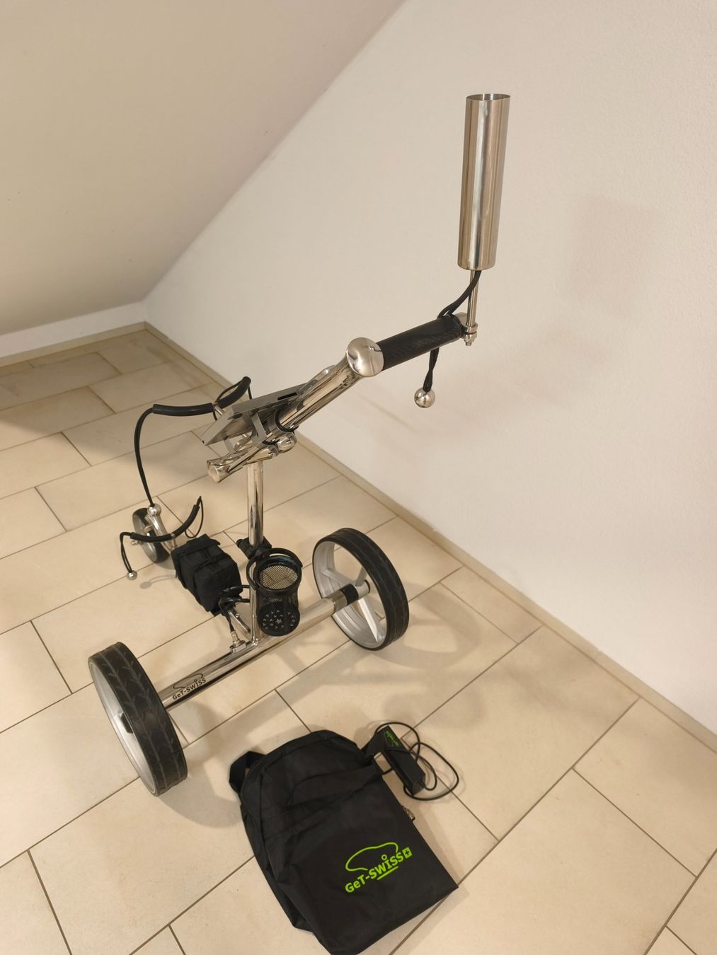 Trolley: Steel Fox Golf-Elektrotrolley Silver Edition – Usato da Niederrohrdorf venduto da RainerW79 6