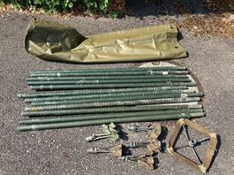 Original Bundeswehr 12 Tarnnetzstangen und 6 Spreizer