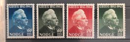 Norwegen 1943 Edvard Grieg Komplettsatz MLH