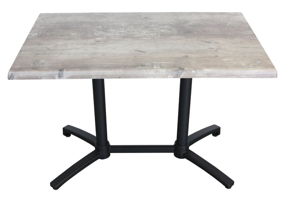 Werzalit Tischplatte Findus Grau 110x70 Cm – Wetterfeste Ersatztischplatte In Vintage-Optik Für Bistrotische, Stehtische Und Gastronomie