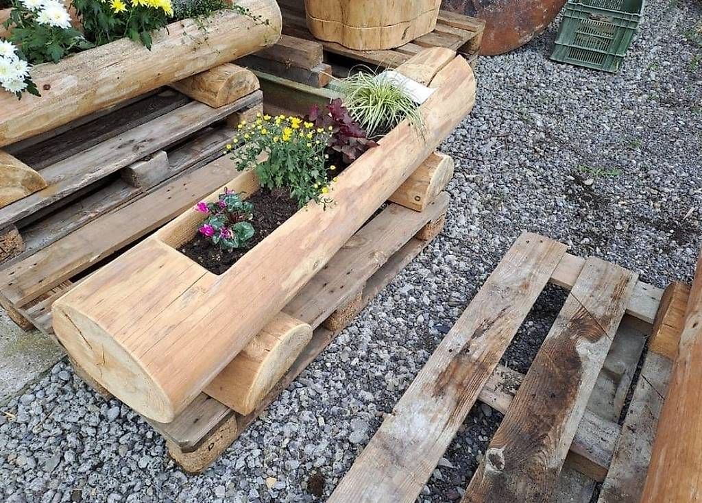 Holzartikel: Blumentröge aus Rundholz oder Wurzelstamm nach Kundenwunsch – Gebraucht aus Affoltern am Albis von ret_6x6z 2