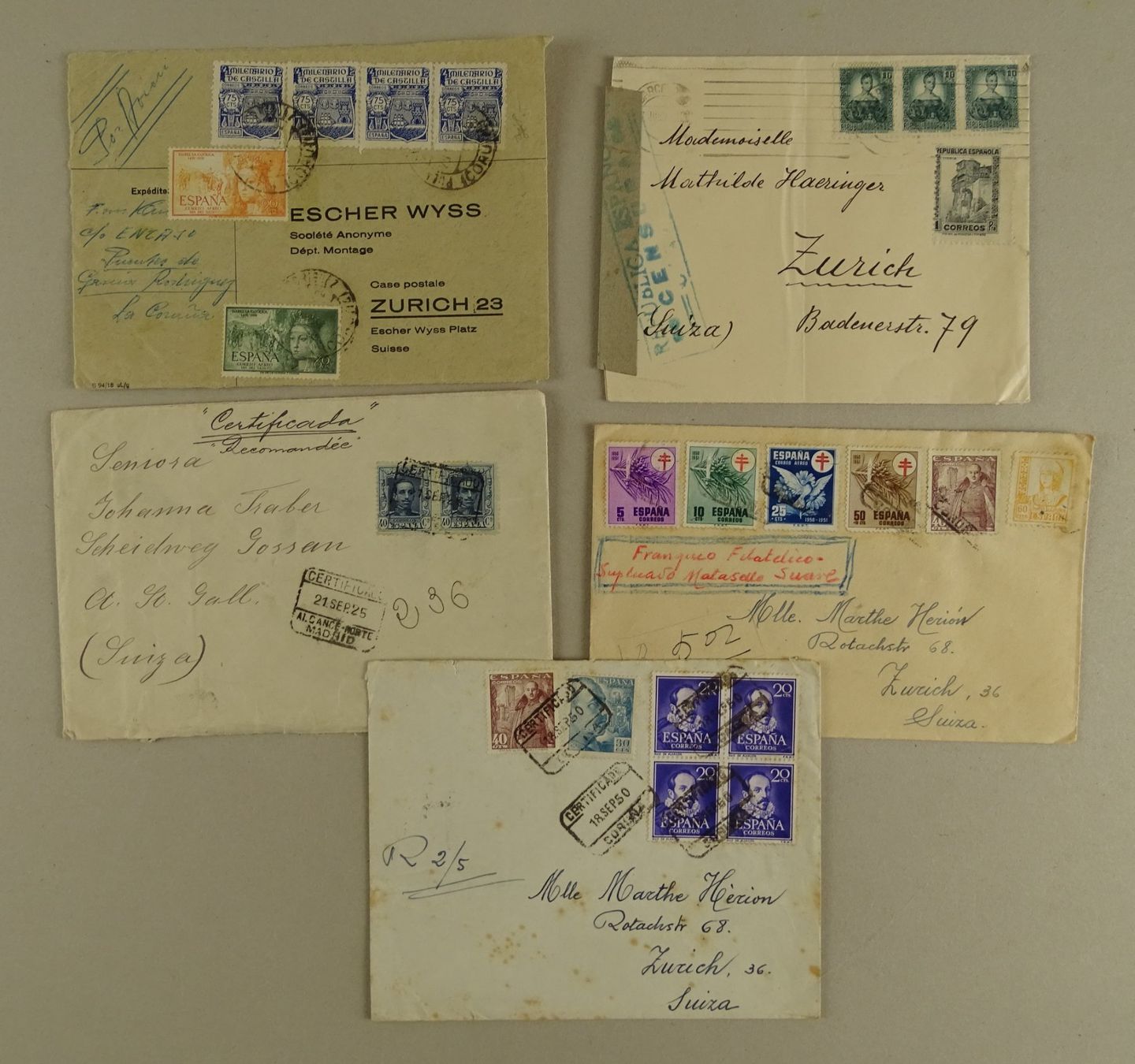Tous les timbres: SPANIEN, 9 ÄLTERE BRIEFE/KARTEN – D'occasion à Grüningen par Kartensammler 4