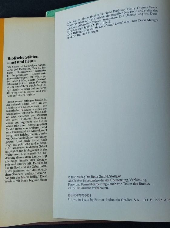 Libri: Biblische Stätten einst und heute – Usato da Remetschwil venduto da Privatflohmi 1