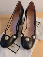 Gucci Lederschuhe, Schwarz Gr. 39