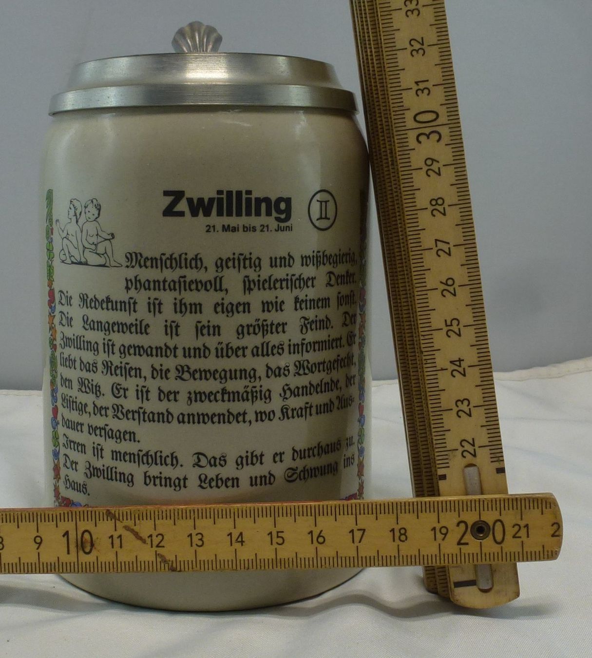 Bicchieri: Bier-Humpen Zwillinge – Usato da Murgenthal venduto da B.StM